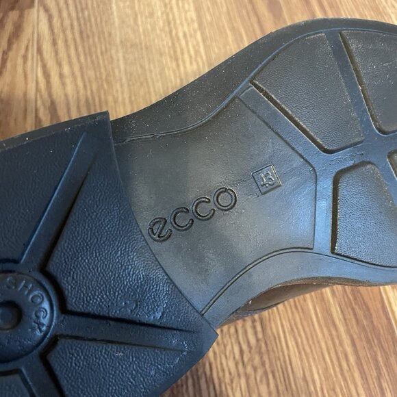 Ecco Men Size 43 US 9/9.5 Brown Leather Lace Up Chukka Ankle Boots - Picture 15 of 15